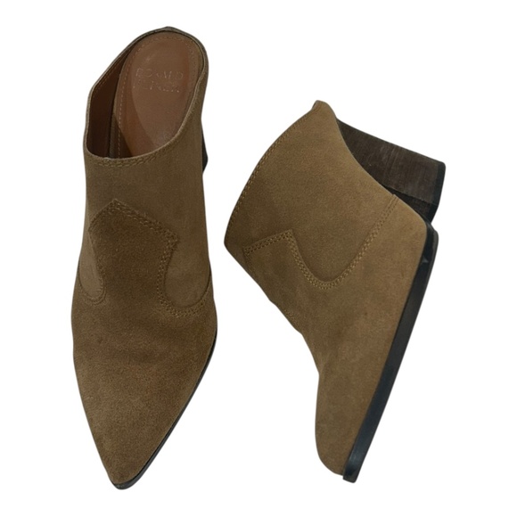 Donald Pilner VAMA Slip on boot heels point toe mules size 10 Tan Leather - Picture 1 of 4